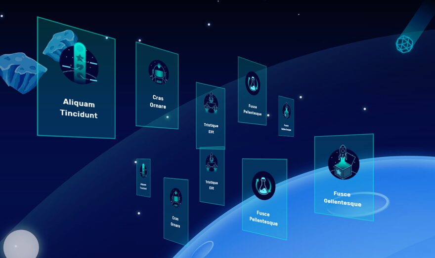 How to Create Floating Modules that Collide in 3D Space in Divi
