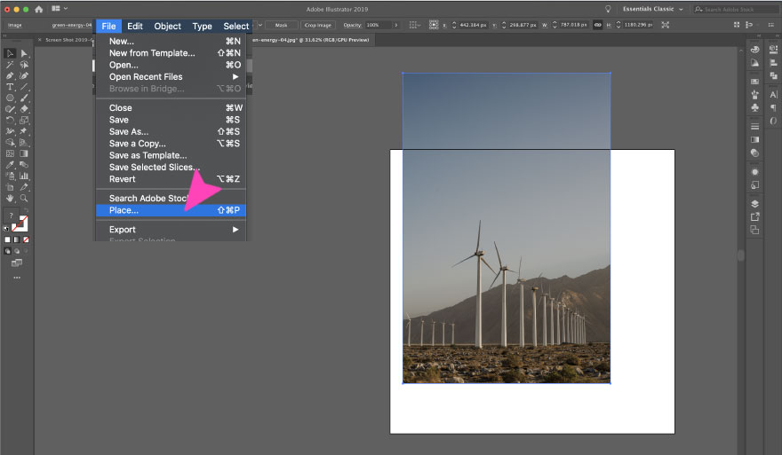 How to Crop an Image in Adobe Illustrator CC