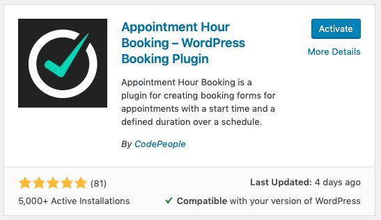 Appointment Hour Booking: Plugin Overview