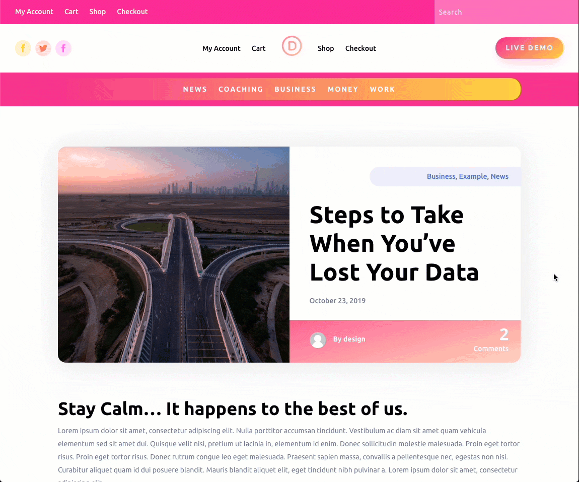 How to Add a Sticky Category Menu to Your Blog Templates in Divi