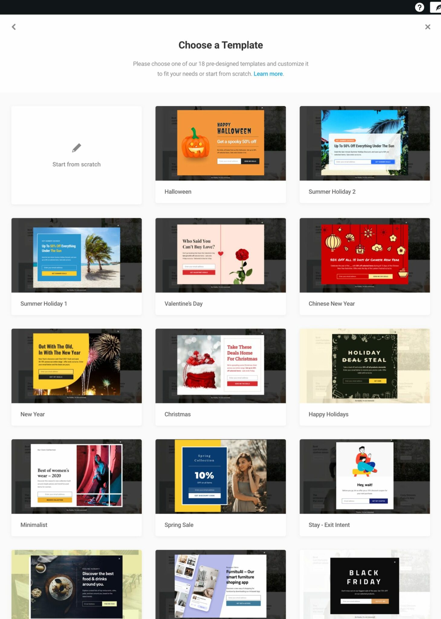 Templates for Hustle