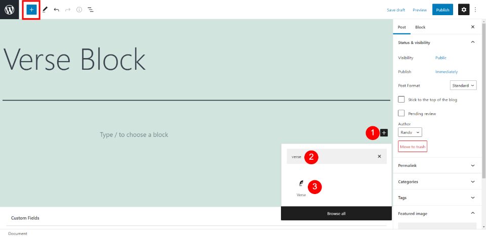 How to Use the WordPress Verse Block