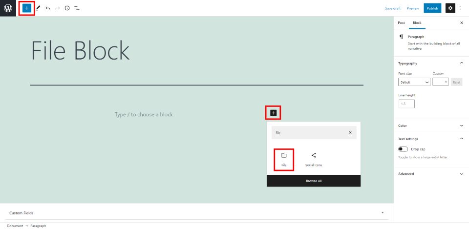 How to Use the WordPress File Block