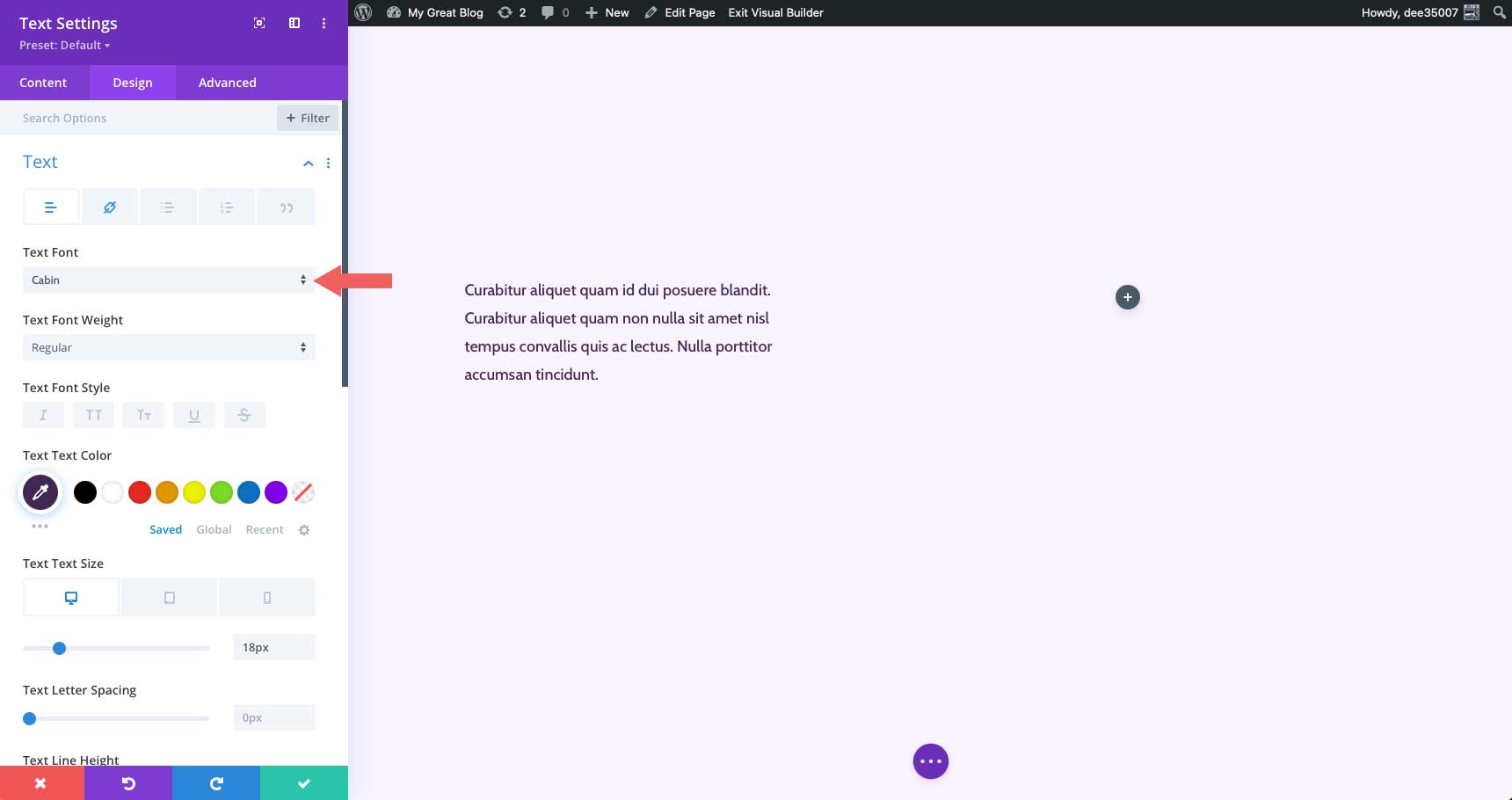 text dropdown